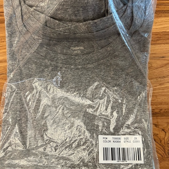 NWT Madewell Triblend Ex-Boyfriend Tee in Gray - Picture 8 of 11